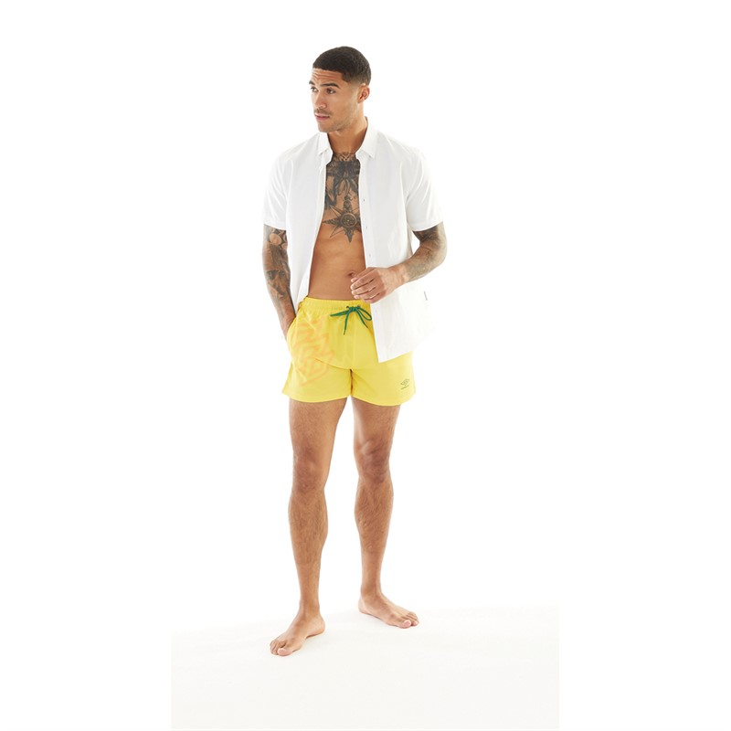 Umbro Mens Dia Swim Shorts Yellow