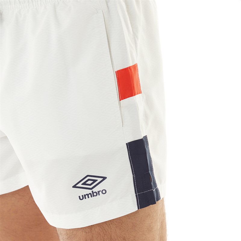 Umbro Mens 1988 Vintage Swim Shorts White