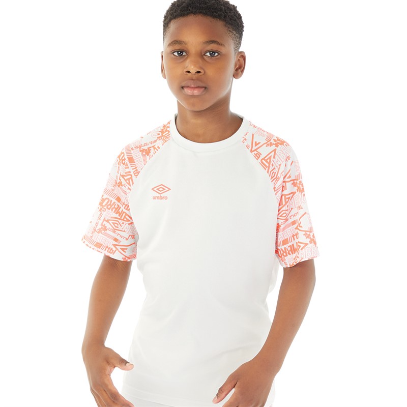 Umbro Maillot d'entraînement graphique Alliance Garçon Juniors Nuage nimbus/corail flamboyant