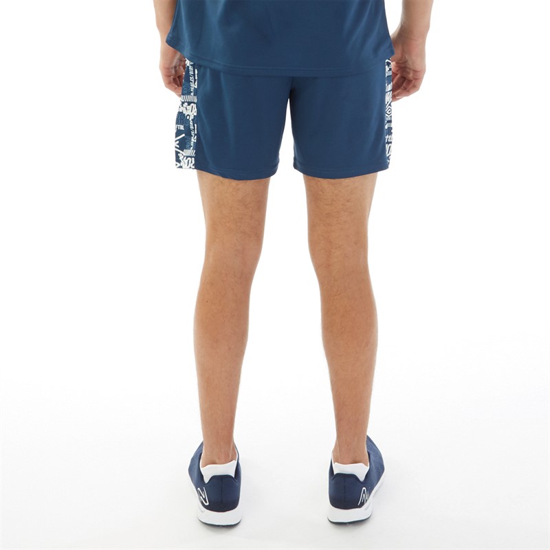 Umbro Heren Alliance Graphic Trainingshorts Poseidon/Briljant Wit