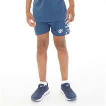 Umbro Short de sport graphique Alliance Junior Garçon Poseidon/Blanc brillant