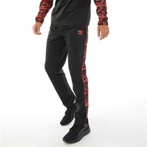 Umbro Pantalon de Survêtement technique Alliance Graphic Homme Noir/ Corail flamboyant