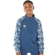 Umbro Sweat-Shirt zippé 1/4 Garçon Alliance Graphic Poseidon/Blanc éclatant