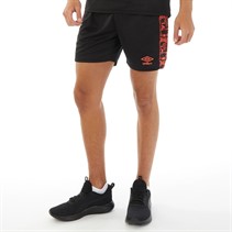 Umbro Shorts d'entraînement graphiques Alliance Homme Noir/ Corail flamboyant