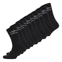 Umbro Mens Ten Pack Crew Socks Black