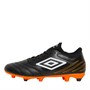 Umbro Fußballschuhe Herren Tocco IV 1.0 FG fester Boden Schwarz/Weiß/Dragon Fire