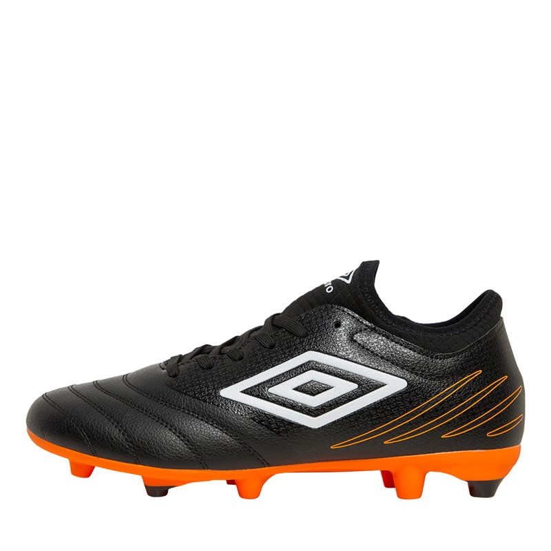 Umbro Mens Tocco IV 1.0 FG Firm Ground Football Boots Black/White/Dragon Fire