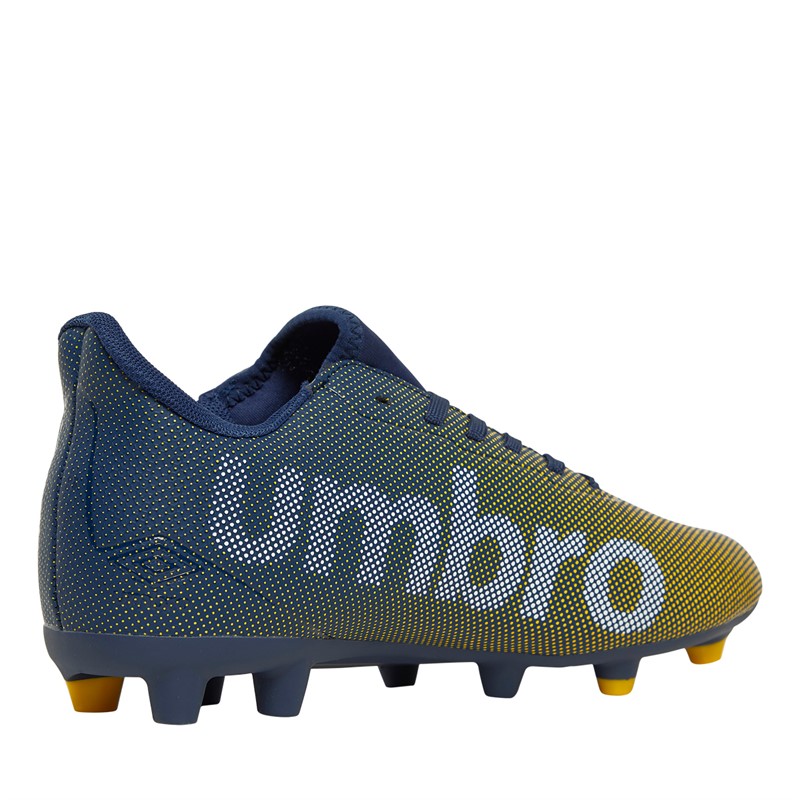 Umbro Chaussures de football Homme Velocita Matrix 1.0 FG Terrain ferme Poséidon/Blanc/Jaune éclatant