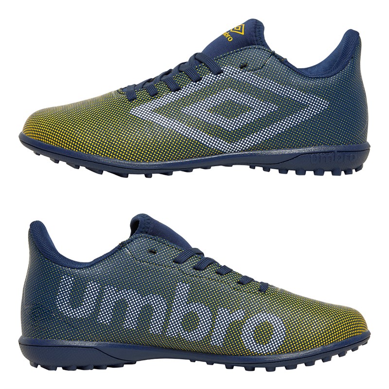 Umbro Mens Velocita Matrix 1.0 TF Astro Football Boots Poseidon/White/Blazing Yellow