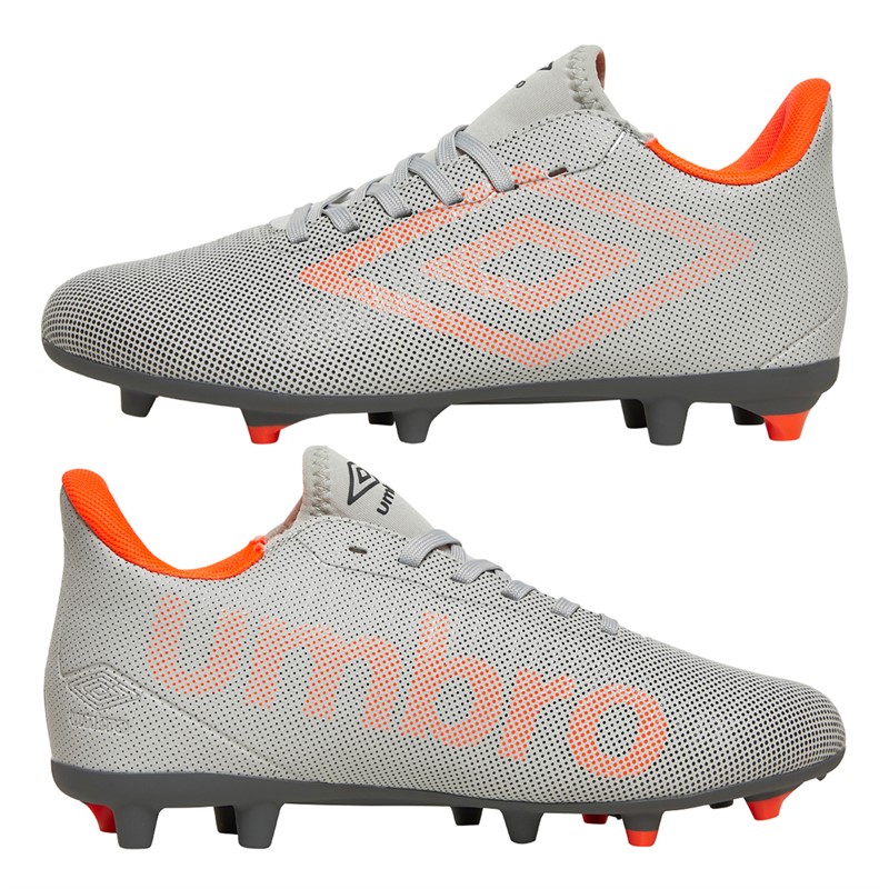 Umbro Junior Velocita Matrix 1.0 FG Firm Ground Football Boots Nimbus Cloud/Fiery Coral/Carbon