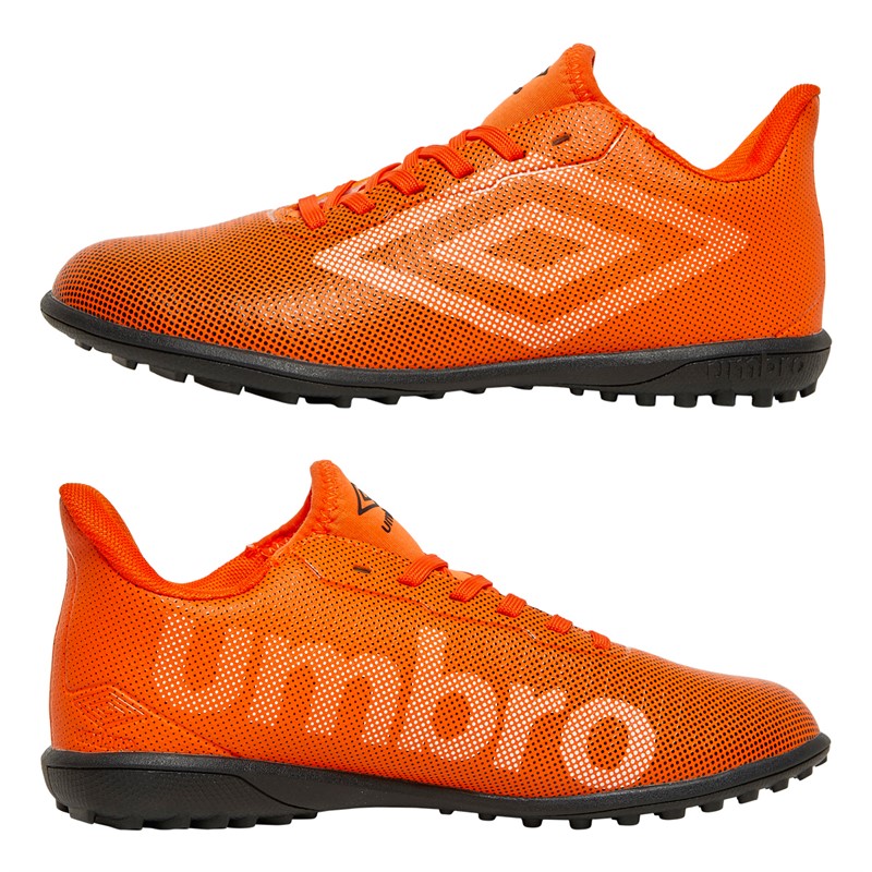 Umbro Junior Velocita Matrix 1.0 TF Astro Football Boots Dragon Fire/White/Black