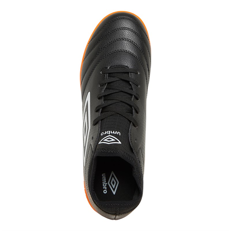 Umbro Mens Tocco IV 1.0 TF Astro Football Boots Black/White/Dragon Fire