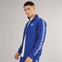 Umbro Sportjacke Herren im Active Style mit Tape, Trikot, durchgehendem Reißverschluss, Blau/Weiß
