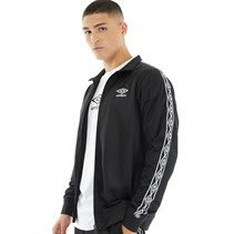 Umbro Mens Active Style Taped Tricot Full Zip Jacket Black/White