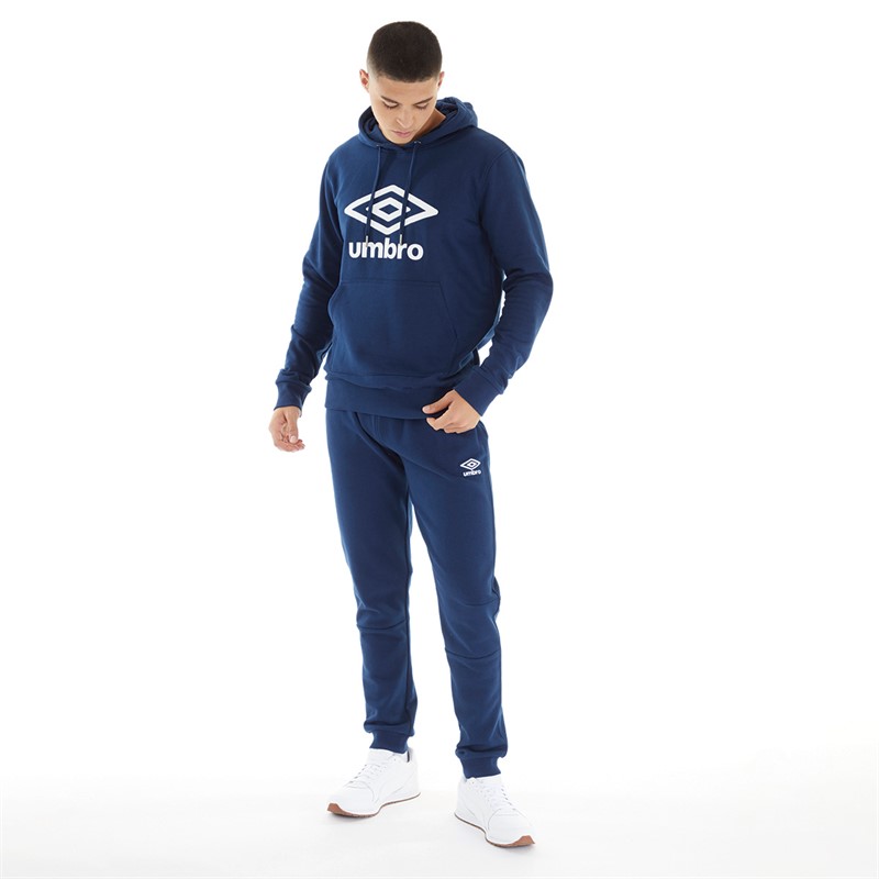 Umbro Sweat à Capuche Core Homme Bleu Marine/Blanc