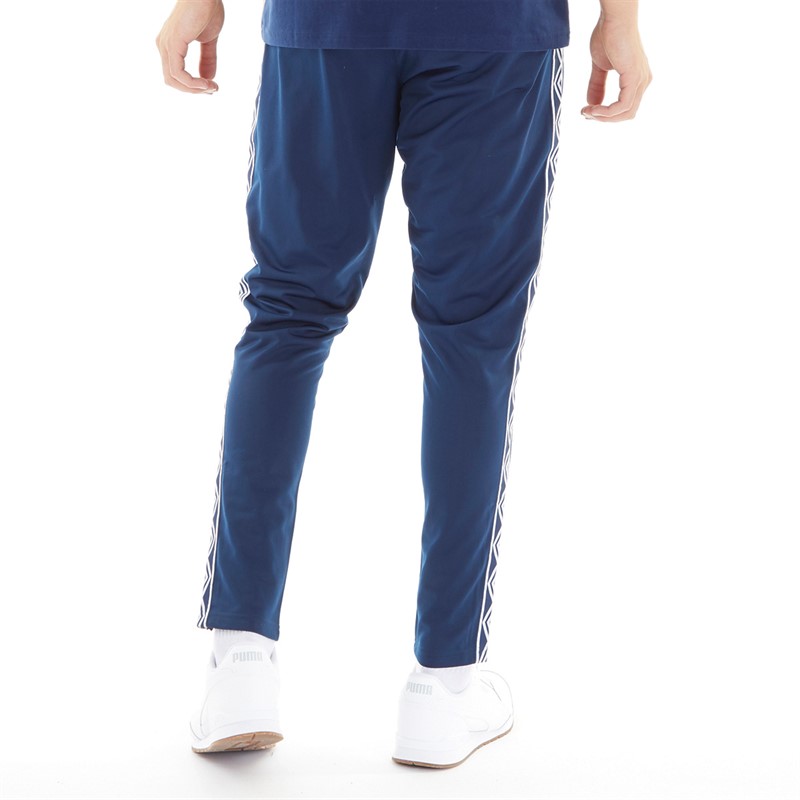 Umbro Pantalon de Survêtement à bande en tricot Homme Bleu marine/Blanc