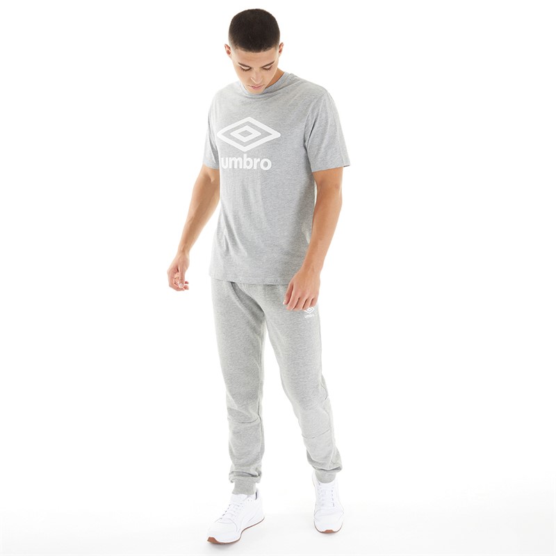 Umbro Pantalon de Survêtement Gris chiné/blanc homme