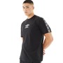 Umbro Mens Active Style Small Logo Taped Tee Black/White