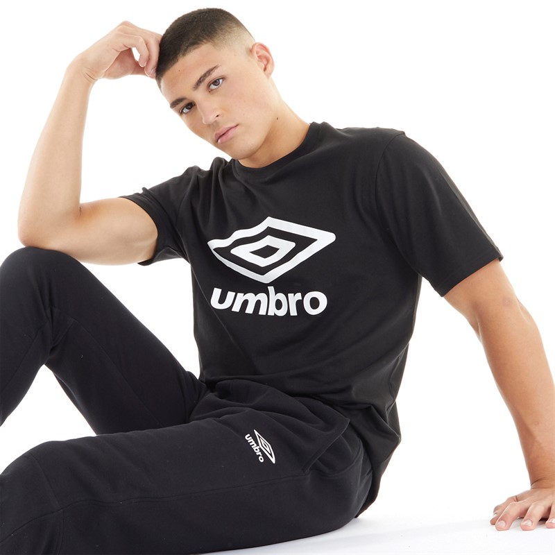 Umbro T-Shirt Herren Core Logo Schwarz/Weiß