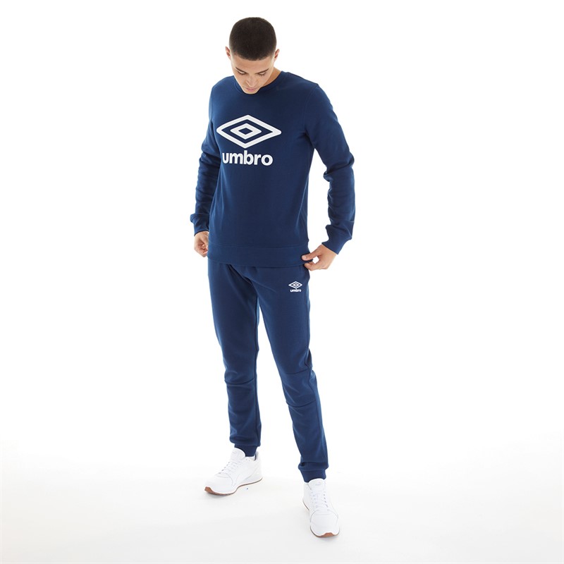 Umbro Sweat-Shirt Homme Core Bleu Marine/Blanc