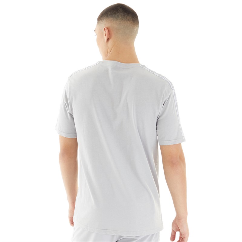 Umbro T-shirt à logo brodé, style actif, gris/blanc, homme