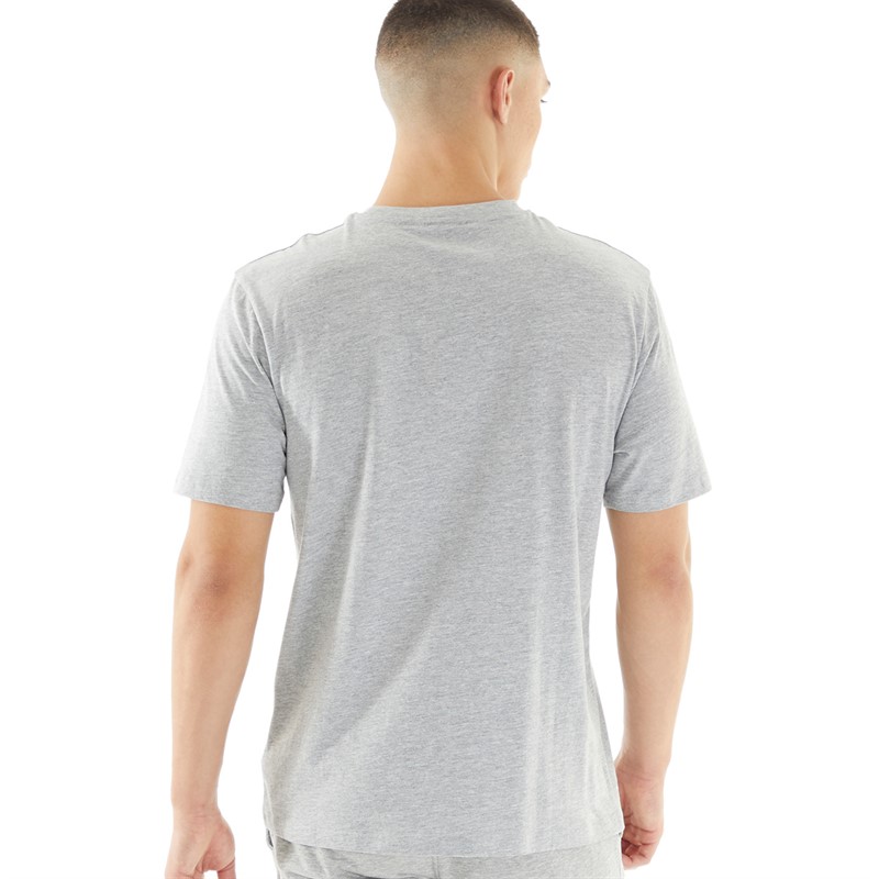 Umbro T-shirt Gris chiné/blanc avec logo principal homme