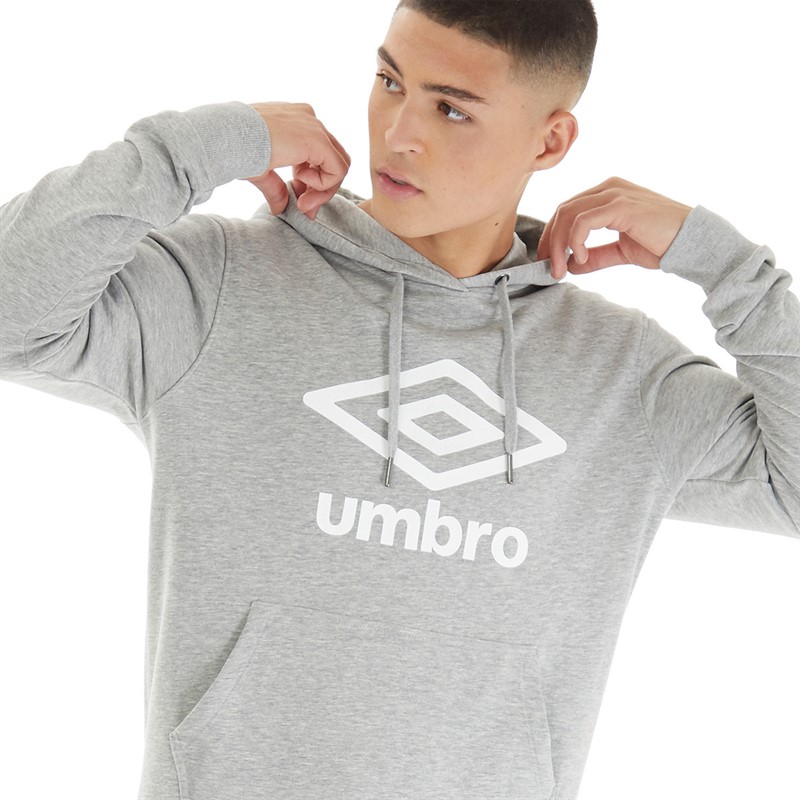 Umbro Sweat-Shirt à Capuche Core Gris chiné/blanc homme