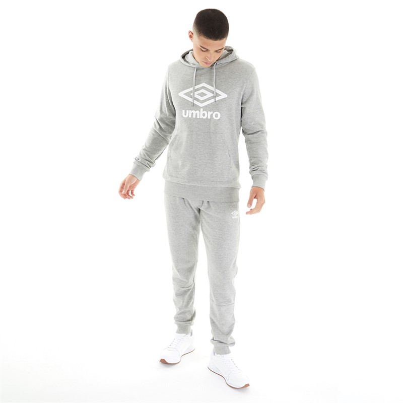 Umbro Sweat-Shirt à Capuche Core Gris chiné/blanc homme