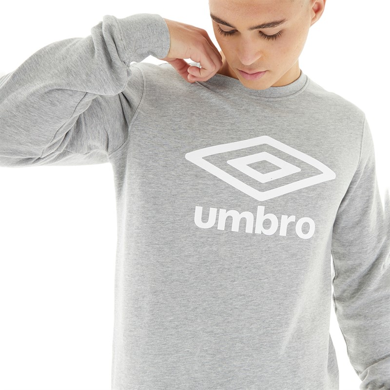 Umbro Sweat-Shirt Homme Core Gris chiné/Blanc