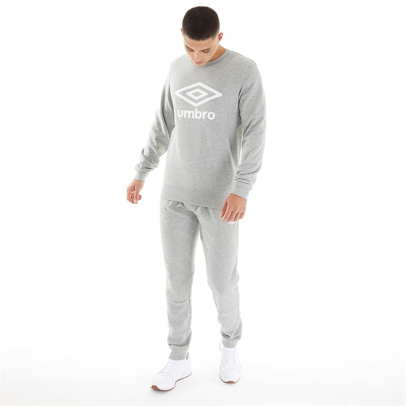 Umbro Sweat-Shirt Homme Core Gris chiné/Blanc