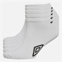 Umbro Mens Five Pack Trainer Liner Socks White