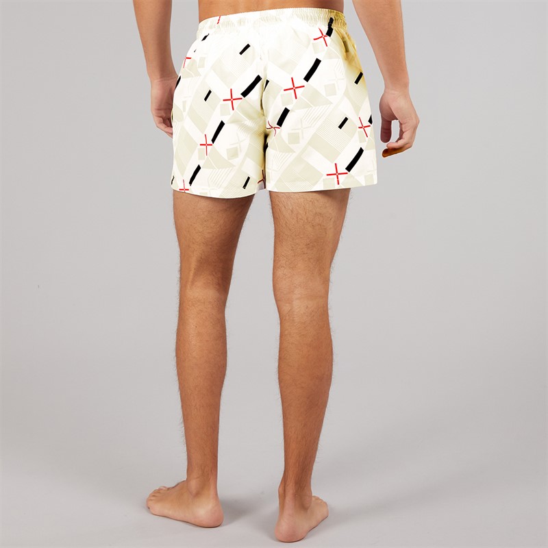 Umbro Mens Racer Swim Shorts White/Red