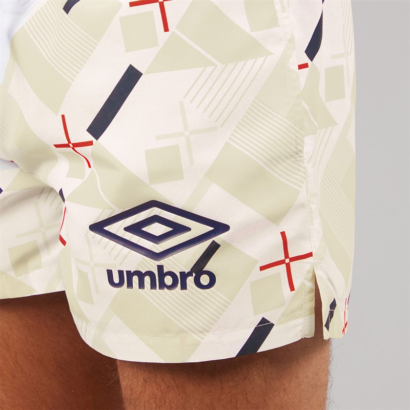 Umbro Mens Racer Swim Shorts White/Red
