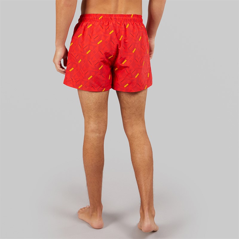 Umbro Herren Renn Badehosen Rot/Orange/Navy