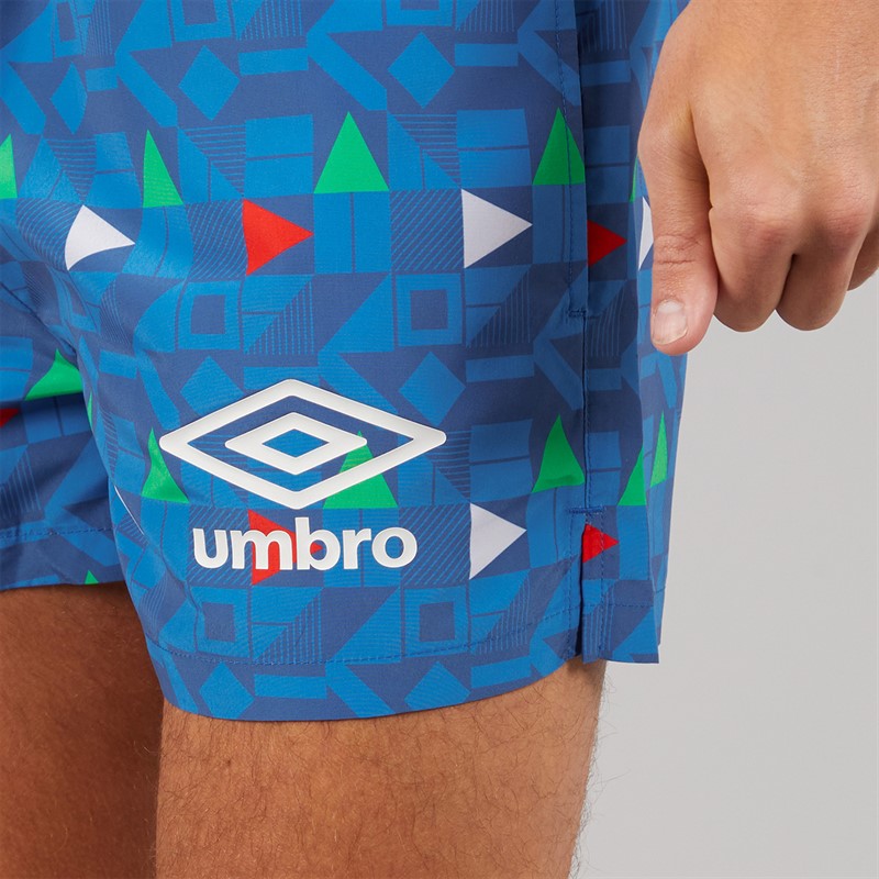 Umbro Herren Renn Badehosen Blau/Rot/Grün/Weiß