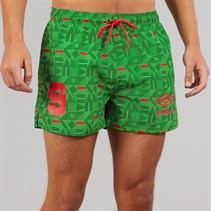 Umbro Herren Renn Badehosen Grün/Rot/Weiß