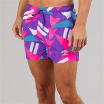 Umbro Herren Loco Schwimm Shorts Prism Violet/Knockout Pink/Hawiian Blue