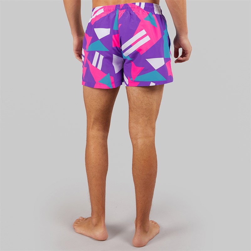 Umbro Herren Loco Schwimm Shorts Prism Violet/Knockout Pink/Hawiian Blue