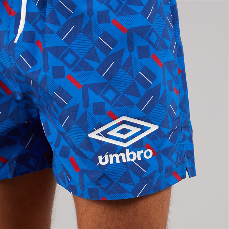 Umbro Herren Renn Badehosen Blau/Rot/Weiß
