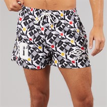 Umbro Herren Renn Badehosen Weiß/Schwarz/Gold/Rot