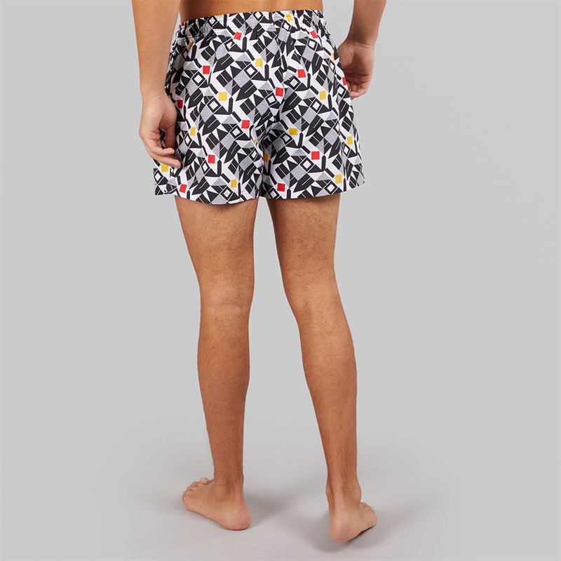 Umbro Herren Renn Badehosen Weiß/Schwarz/Gold/Rot