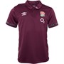 Umbro Mens England Rugby Poly Polo Pickled Beet/Black