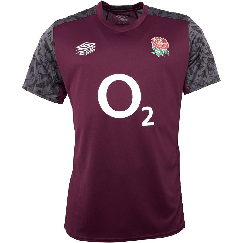 Buy Umbro Mens England Rugby Training Top Pickled Beet/Black