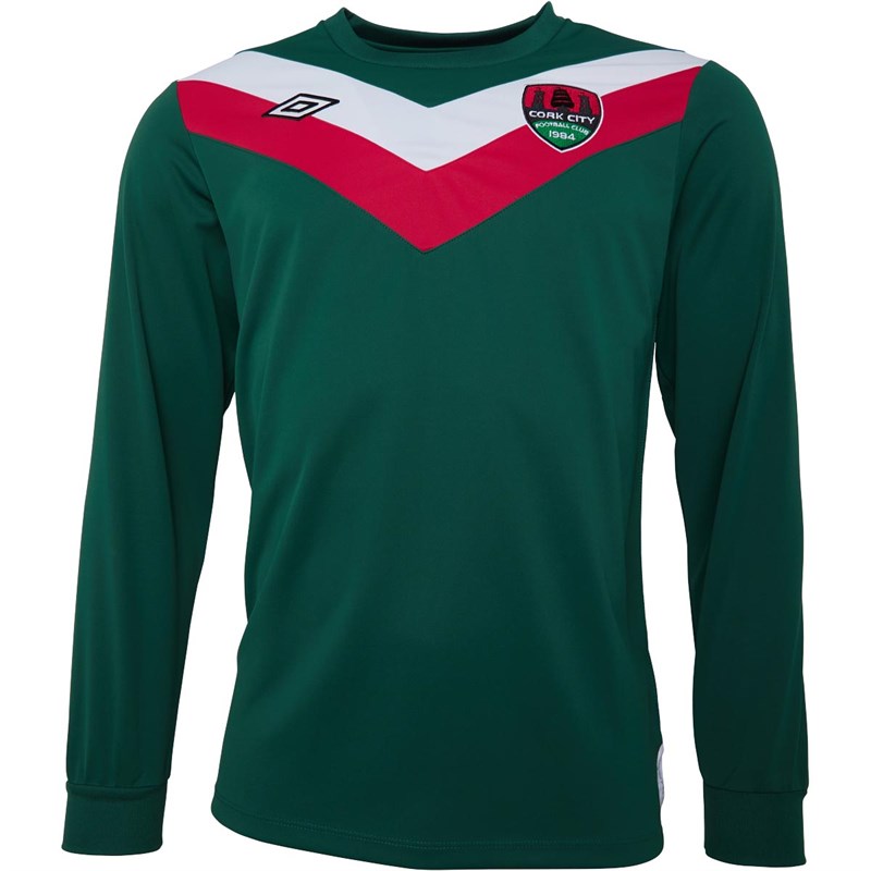 Buy Umbro Mens CCFC Cork City 2012/13 Long Sleeve Home Jersey Green