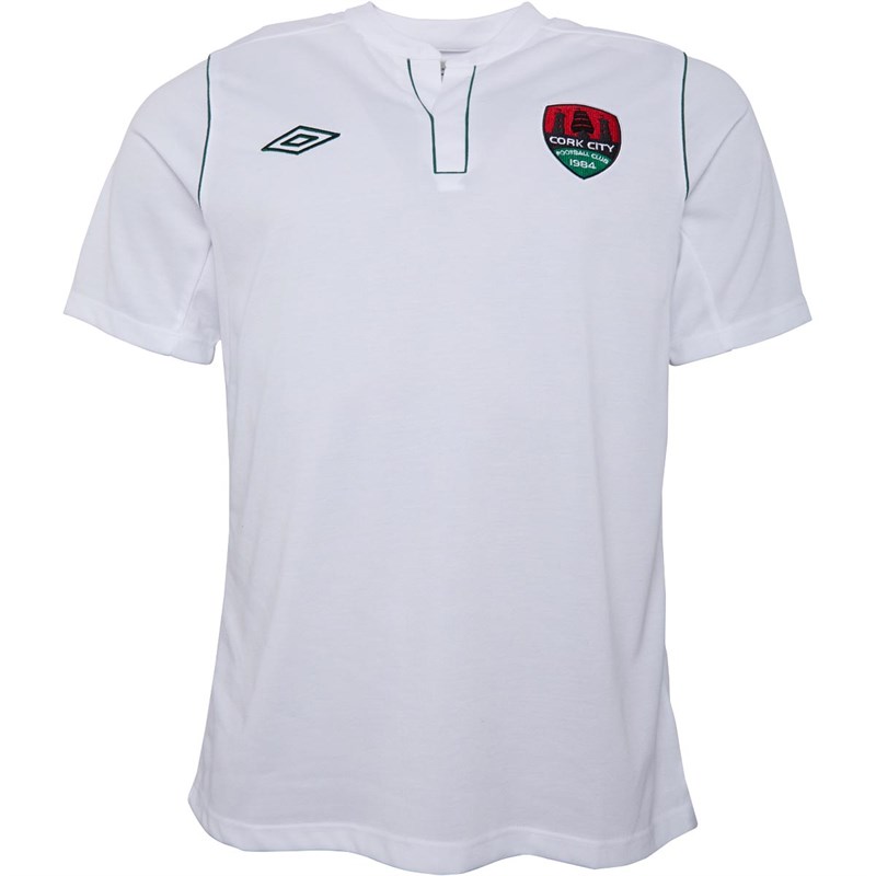 Buy Umbro Mens CCFC Cork City 2013/14 Away Jersey White/Hunter Green