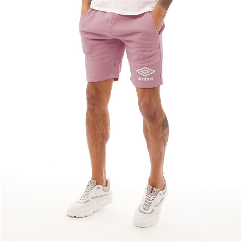 Buy Umbro Mens Active Style Jog Shorts Dusty Pink/White