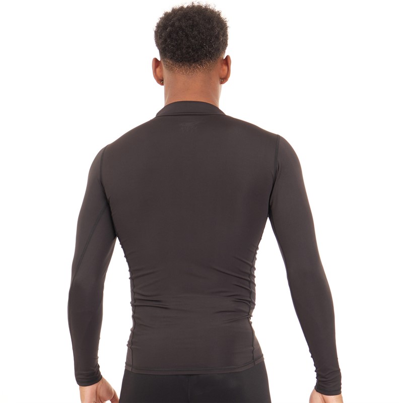 Umbro Mens Compression Long Sleeve Mock Black