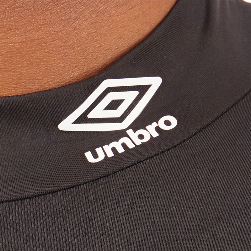 Umbro Mens Compression Long Sleeve Mock Black