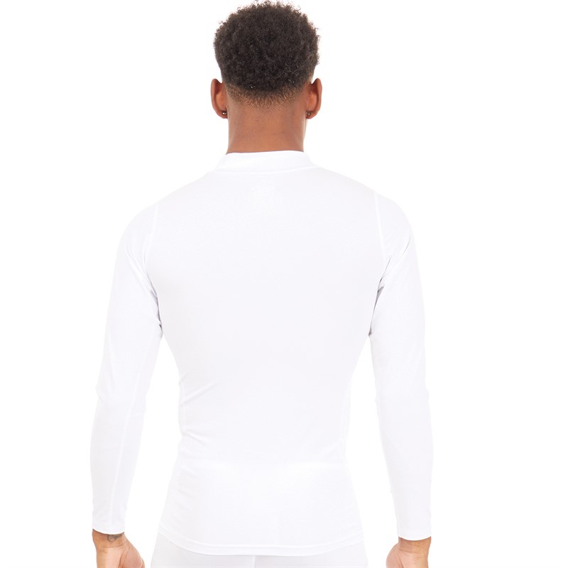 Umbro Mens Compression Long Sleeve Mock White