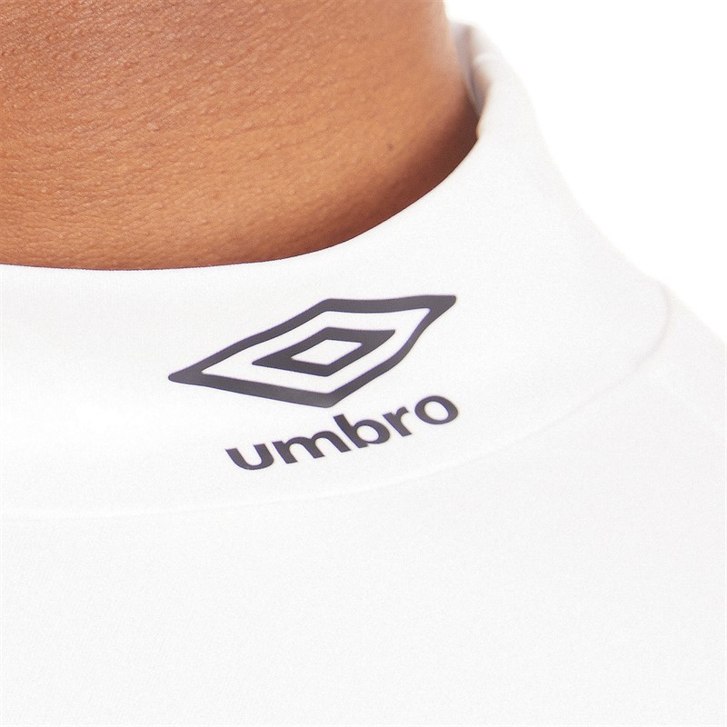 Umbro Mens Compression Long Sleeve Mock White